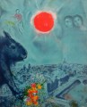 The Sun Over Paris contemporary Marc Chagall